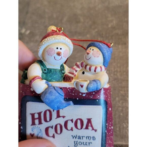Hot cocoa packet snowman ornament episodes decor Mistletoe marshmallow - Picture 4 of 5